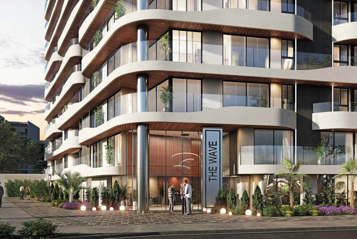 Fachada del edificio The Wave en Miraflores con diseño inspirado en el mar